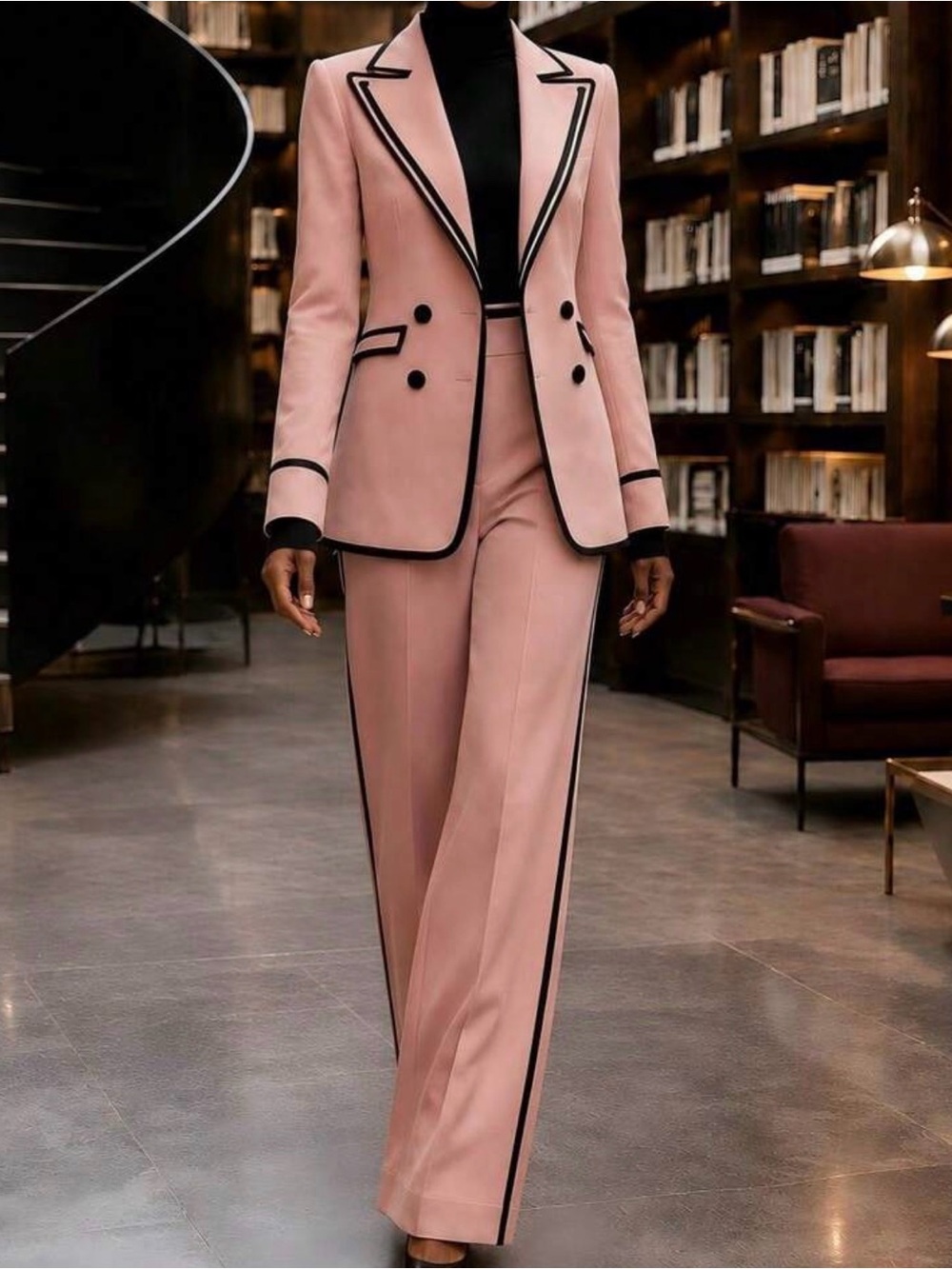 Tailored Emerald Green Peplum Blazer & Pants Suit - Picture 6 of 15